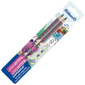 Olovka grafitna B Combino pk2 Pelikan 811170 siva/roza blister!!