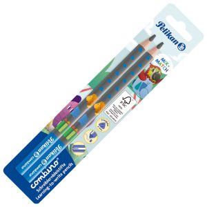 Olovka grafitna B Combino pk2 Pelikan 811187 siva/plava blister!!