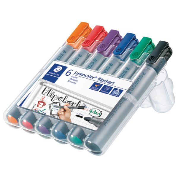 Marker Flipchart 2 mm pk6 reciklirani Lumocolor Staedtler 356 WP6 sortirano - Slika 2