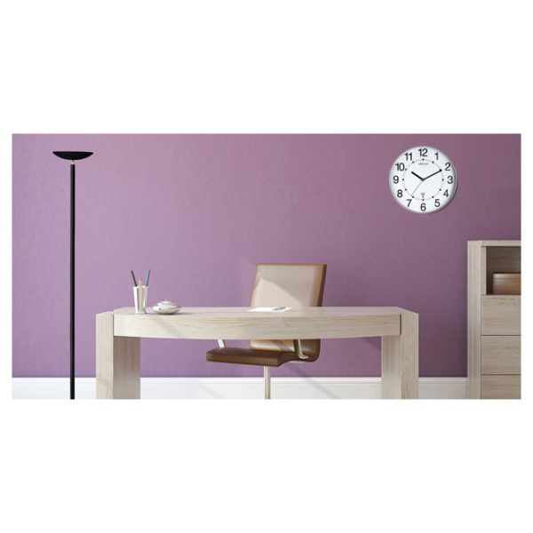 Sat zidni fi-30,5 cm Wave Unilux 400094562 srebrni - Slika 2