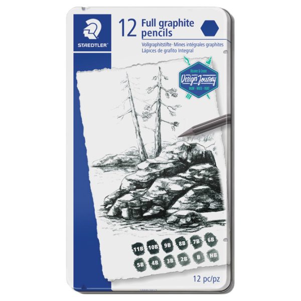 Set olovka čisti grafit pk12 Mars Lumograph Design Journey Staedtler 100G M12 blister!!