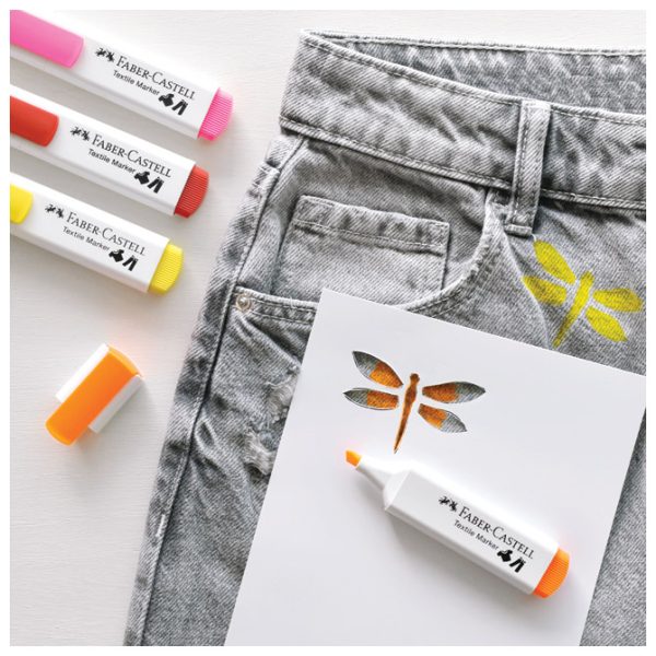 Marker za tekstil 1-5 mm Faber-Castell 159522 crveni - Slika 4