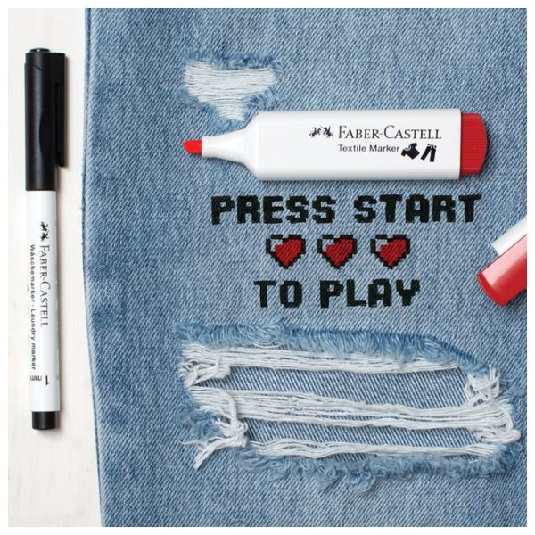 Marker za tekstil 1-5 mm Faber-Castell 159522 crveni - Slika 6