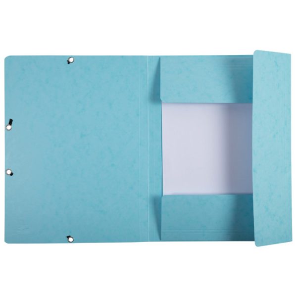 Fascikl klapa s gumicom karton A4 Aquarel Exacompta 55528E pastelno plava - Slika 2