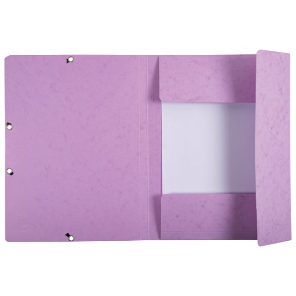 Fascikl klapa s gumicom karton A4 Aquarel Exacompta 55535E pastelno ljubičasta - Slika 2
