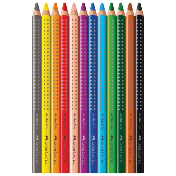 Boje drvene  12boja Jumbo Grip Faber-Castell 110912 blister - Slika 2