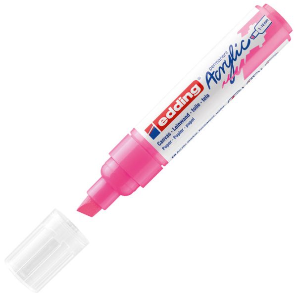 Marker akrilni 5-10 mm Edding 5000069 fluo rozi - Slika 3