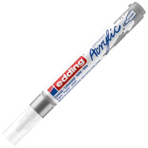 Marker akrilni 2-3 mm Edding 5100923 srebrni - Slika 2