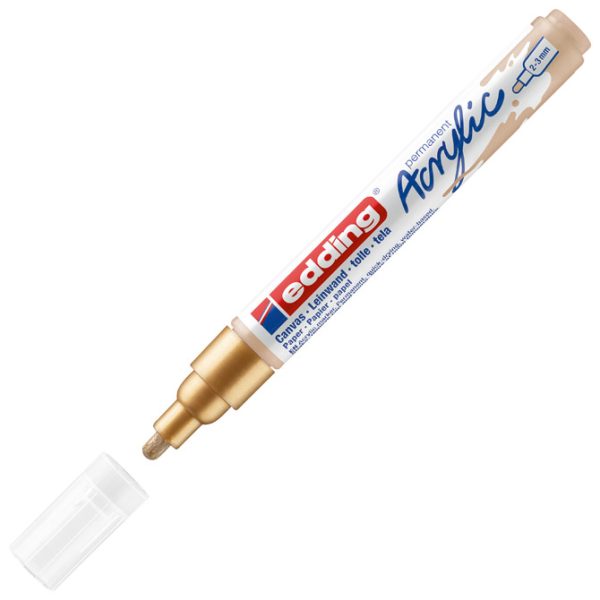 Marker akrilni 2-3 mm Edding 5100924 zlatni - Slika 3