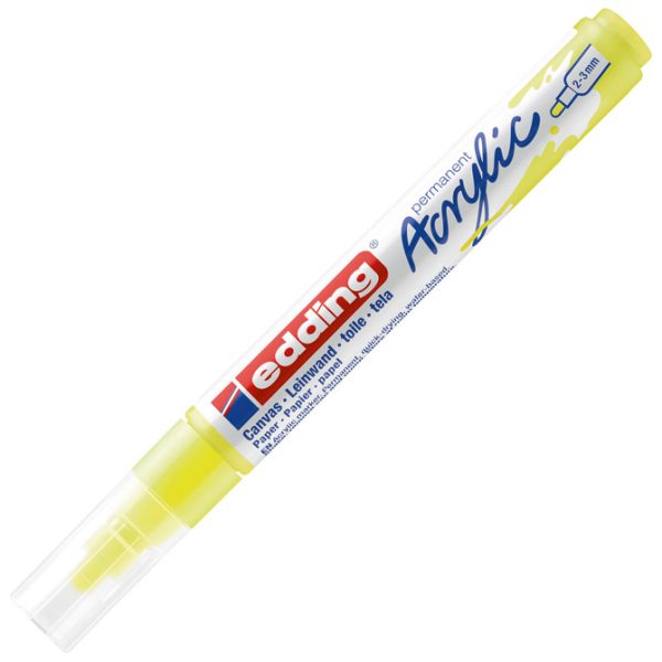 Marker akrilni 2-3 mm Edding 5100065 fluo žuti - Slika 2