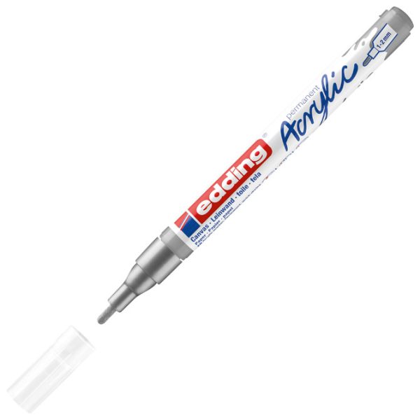 Marker akrilni 1-2 mm Edding 5300923 srebrni - Slika 3