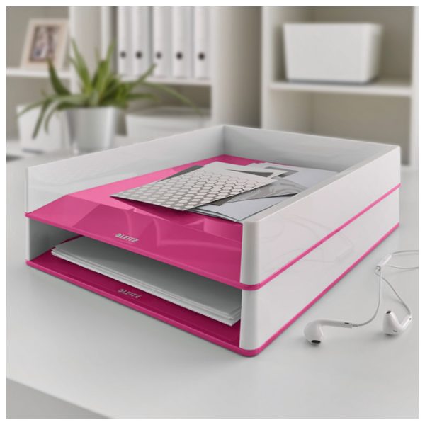 Ladica za spise Wow Leitz 53611023 bijelo-roza - Slika 4