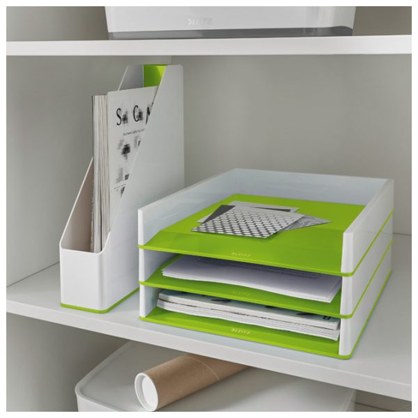 Ladica za spise Wow Leitz 53611054 bijelo-zelena - Slika 3