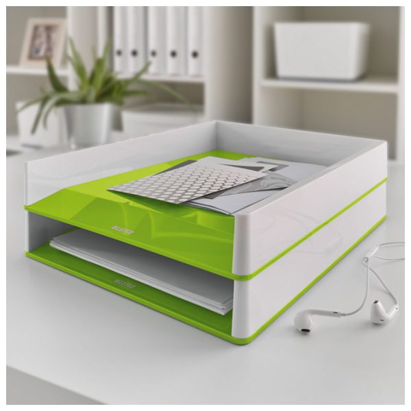Ladica za spise Wow Leitz 53611054 bijelo-zelena - Slika 4
