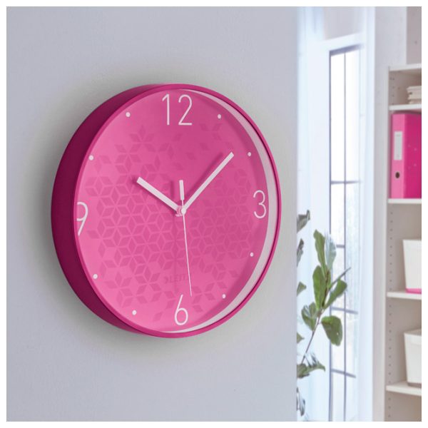 Sat zidni fi-29 cm Wow Leitz 90150023 rozi - Slika 2