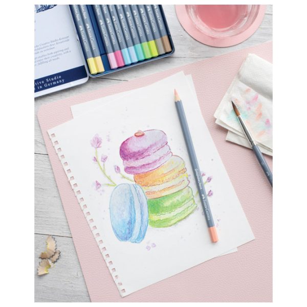 Boje drvene-vodene  12boja metalna kutija Goldfaber Aqua Faber-Castell 114622 pastelne - Slika 7
