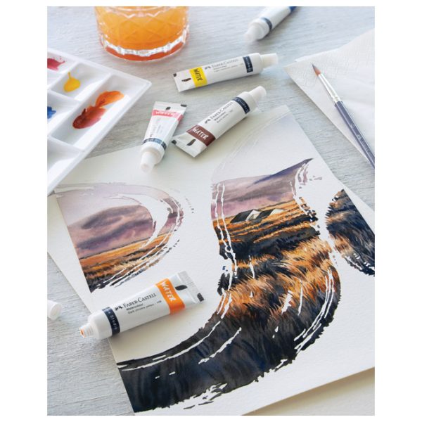 Boja vodena u tubi 9ml 12boja+paleta Creative Studio Faber-Castell 169612 blister - Slika 3