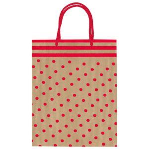 Vrećice ukrasne 22x26x10 cm crvene točke Rex-Saul Sadoch SDE26-054D