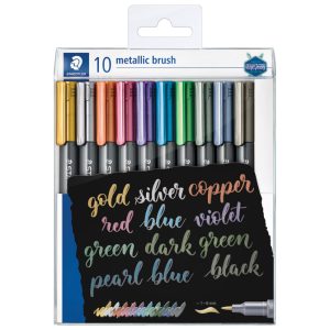 Marker 1-6 mm pk10 Metallic brush Design Journey Staedtler 8321 TB10 sortirano blister