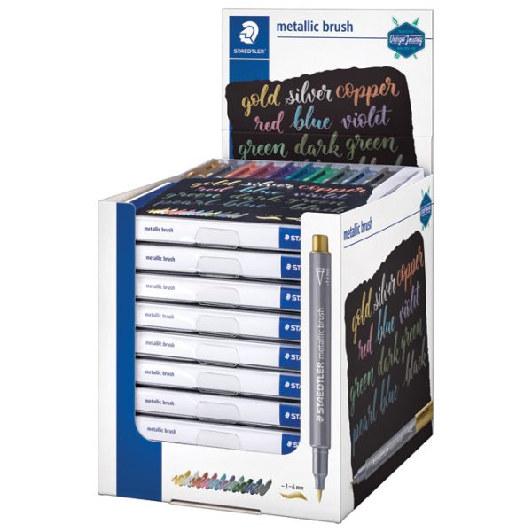 Marker 1-6 mm pk10 Metallic brush Design Journey Staedtler 8321 TB10 sortirano blister - Slika 2