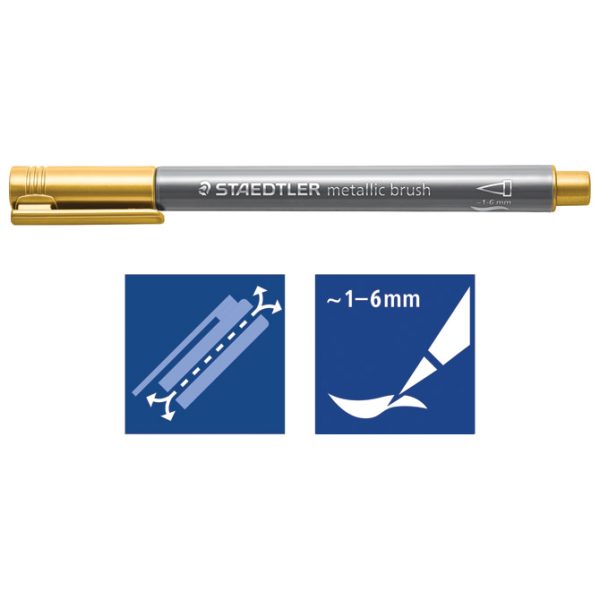 Marker 1-6 mm pk10 Metallic brush Design Journey Staedtler 8321 TB10 sortirano blister - Slika 6