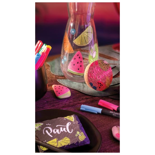 Marker permanentni 1-2 mm Neon Faber-Castell 160828 rozi!! - Slika 8