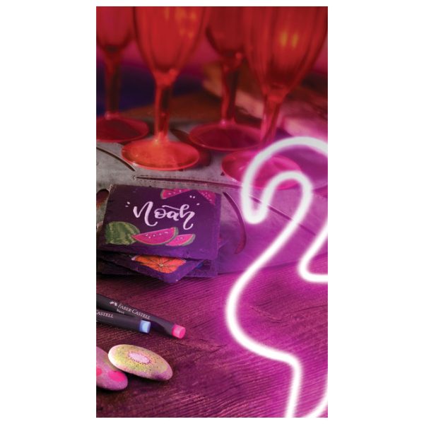 Marker permanentni 1-2 mm Neon Faber-Castell 160828 rozi!! - Slika 9