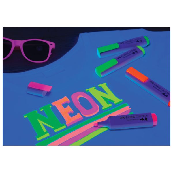 Marker za tekstil 1-5 mm Neon Faber-Castell 159529 rozi - Slika 8
