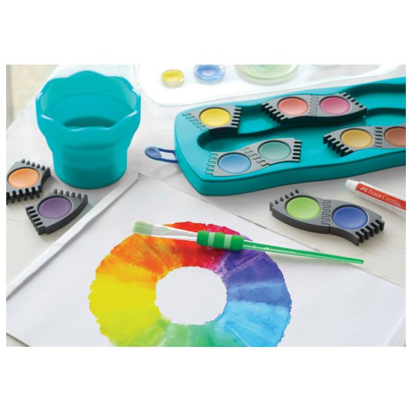 Čaša za tempere Clic&Go Faber-Castell 181580 tirkizna blister - Slika 6