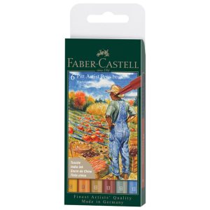 Set Pitt artist brush B 6boja Harvest Faber-Castell 167179 blister