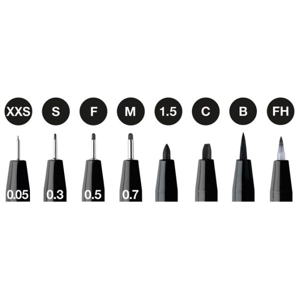Set Pitt artist pk8 Black Faber-Castell 167158 blister - Slika 3