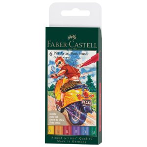 Set Pitt artist brush B 6boja Colour wheel Faber-Castell 167174 blister