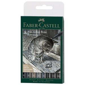 Set Pitt artist pk8 Gray&Black Faber-Castell 167171 blister
