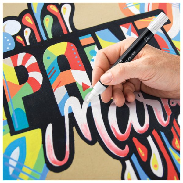 Marker akrilni 2,4 mm Lumocolor Staedtler 349-0 bijeli - Slika 4