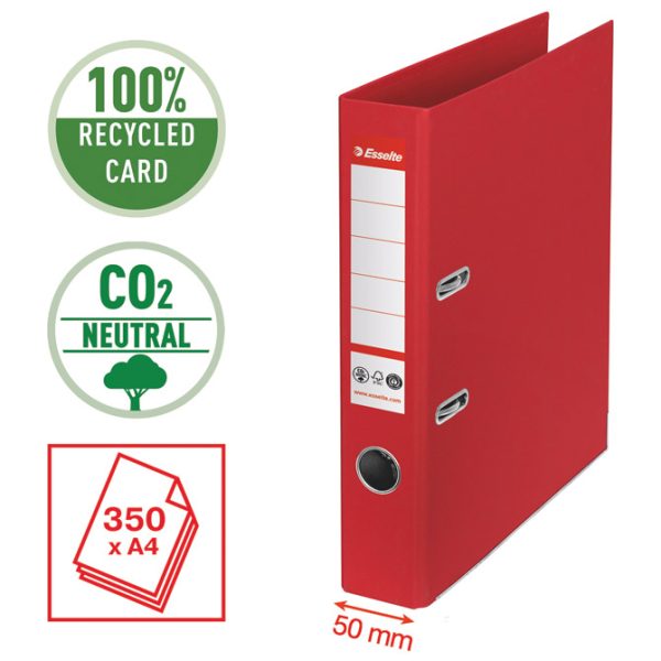 Registrator A4 uski samostojeći CO2 neutral Vivida Esselte 627575 crveni!! - Slika 3
