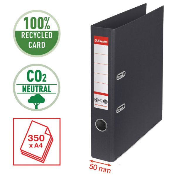 Registrator A4 uski samostojeći CO2 neutral Vivida Esselte 627576 crni!! - Slika 4