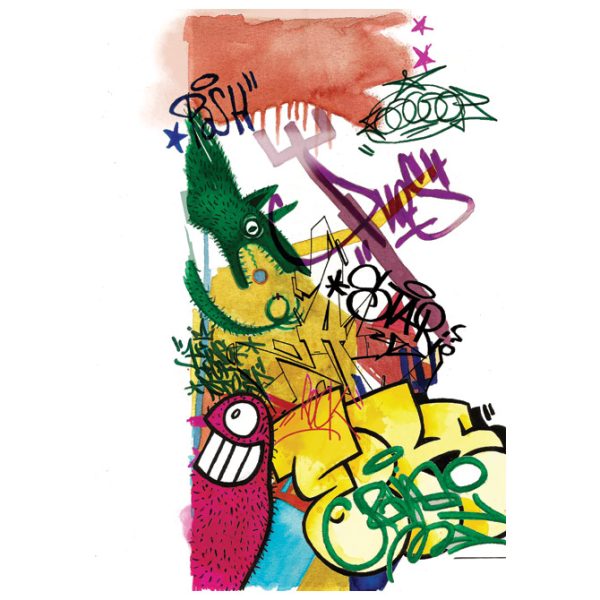 Marker obostrani akvarel  6boja Graffiti Goldfaber Faber-Castell 164525 sortirano blister - Slika 2