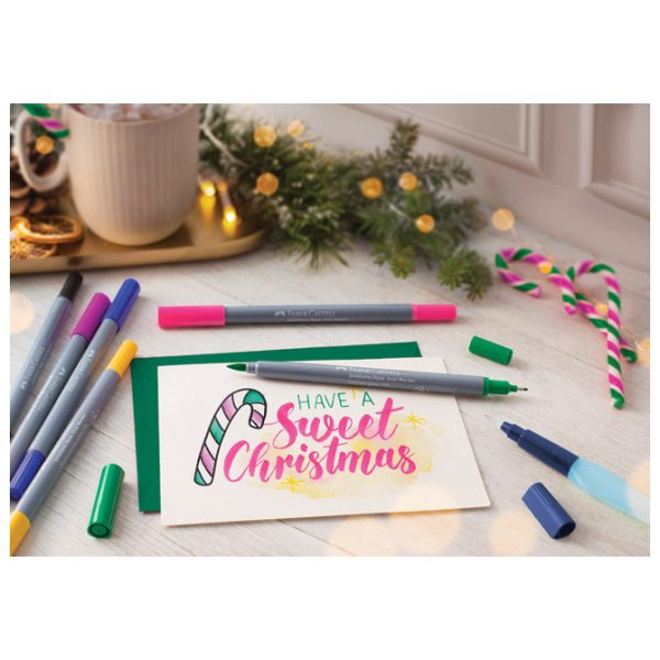 Marker obostrani akvarel  6boja Graffiti Goldfaber Faber-Castell 164525 sortirano blister - Slika 9