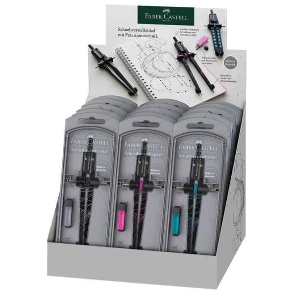 Šestar s preciznim podešavanjem+mine Twister Faber-Castell 574472 sortirano blister - Slika 3