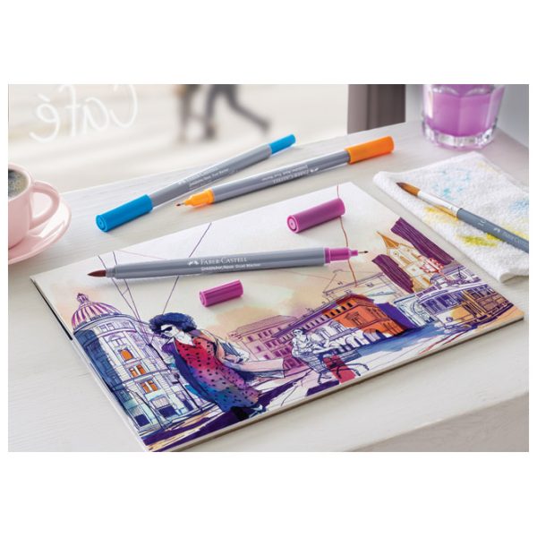 Marker obostrani akvarel  6boja Flowers Goldfaber Faber-Castell 164527 sortirano blister - Slika 5