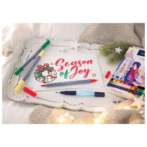 Marker obostrani akvarel 12boja Goldfaber Faber-Castell 164612 sortirano blister - Slika 8