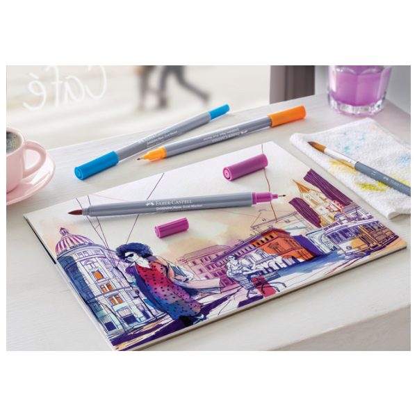 Marker obostrani akvarel 18boja Goldfaber Faber-Castell 164618 sortirano blister - Slika 2