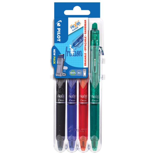Roler gel 0,7 mm Frixion ball clicker piši-briši (SET-2-GO) pk4 Pilot BLRT-FR7 sortirano!!
