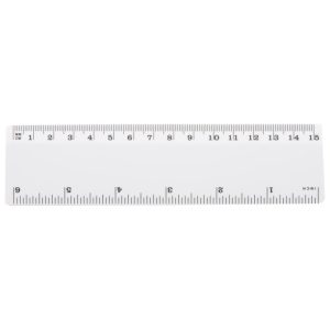 Ravnalo pvc 15 cm/6inch bijelo
