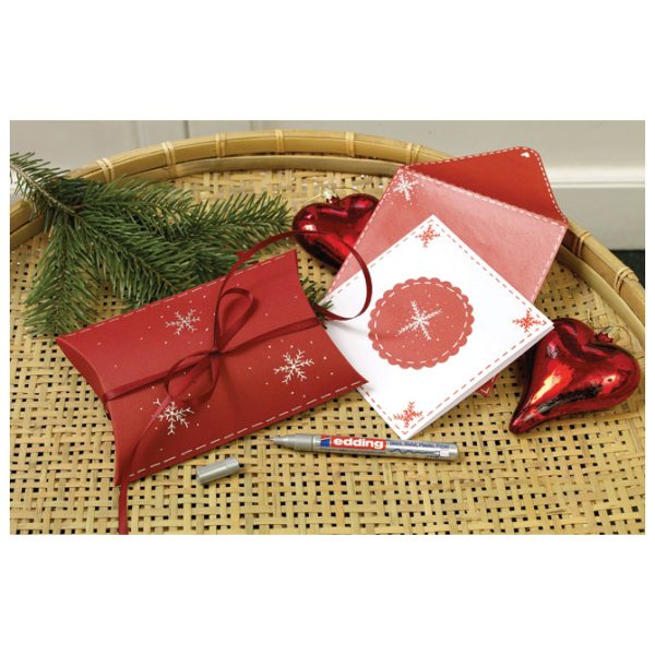Stalak puni s markerima permanentnim sjajnim lakirajućim pk81 Xmas Edding - Slika 9