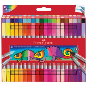 Flomaster školski 40boja obostrani Faber Castell 151140 blister