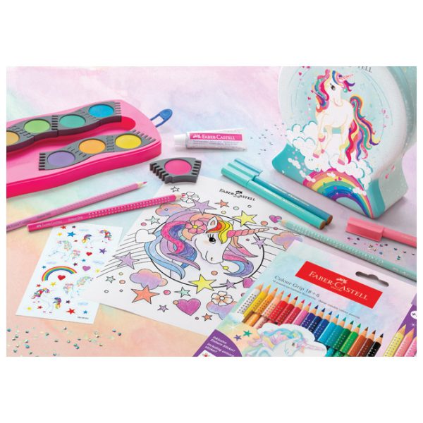 Boje drvene  10boja Grip 2001+3boje drvene Sparkle pastel Unicorn Faber Castell 201542 blister - Slika 4