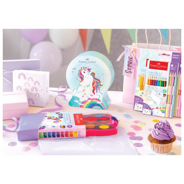 Flomaster školski  33boje u metalnoj kutiji Connector Unicorn Faber Castell 155544 - Slika 4