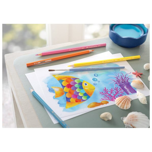 Boje drvene-vodene  48boja+kist+šiljilo Aquarell Faber Castell 114448 blister - Slika 2