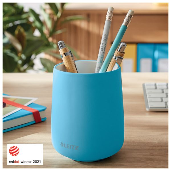 Čaša za olovke keramička okrugla fi-8,5xH10,8 cm Cosy Leitz 53290061 plava - Slika 2